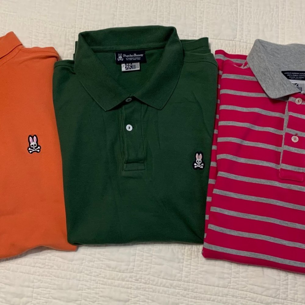Three Psycho Bunny Polos